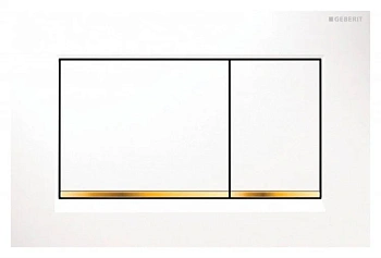 Кнопка смыва Geberit Sigma Type 30 115.883.KK.1, белый/золото пластик