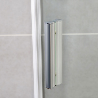 Душевой уголок Slim-U VSP-2SU900CLB, 900*900, м.черный, стекло прозрачное - Gidratop.ru изображение