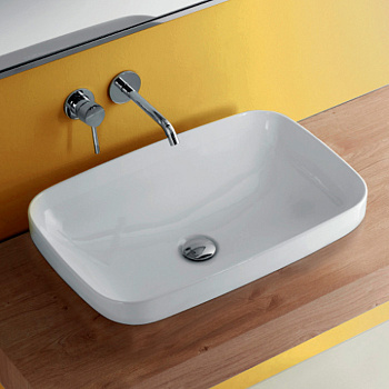 Раковина 60х38 см, без отв., цвет: белый