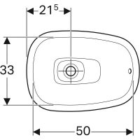 Раковина Geberit Citterio 500.543.01.1, 56 х 40 см, с донным клапаном, белая - Gidratop.ru изображение