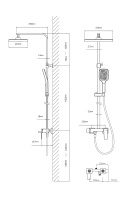 Душевая стойка Dice VSFS-4C12BN с изливом, брашированный никель - Gidratop.ru изображение