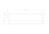 Полотенцедержатель двойной WONZON & WOGHAND POLO, Темное золото (WW-8911-DG) - Gidratop.ru изображение