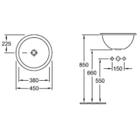 Раковина Villeroy&Boch Loop&Friends 61404501, 45 х 45 см, альпийский белый, встраиваемая сверху - Gidratop.ru изображение