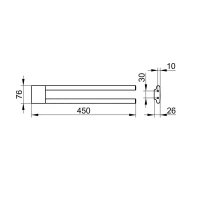 Полотенцедержатель Keuco Edition 400 11518050000 двойной, 45 см, никель шлифованный - Gidratop.ru изображение