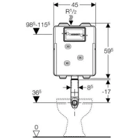 Бачок смывной Geberit 109.130.00.1 UP172 - Gidratop.ru изображение