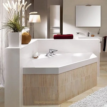 Ванна Villeroy&Boch Squaro UBQ190SQR6V, 190 х 80 см, Quaryl®