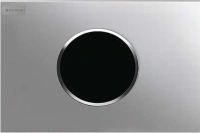 Клавиша смыва Geberit Sigma 115.908.KL.1 Type 10, для унитаза, бесконтактная, сенсорная, 3В, двойной смыв, пластик, белый/матовый хром - Gidratop.ru изображение