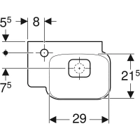 Раковина Geberit myDay 40 х 28 см, с крылом, белая - Gidratop.ru изображение