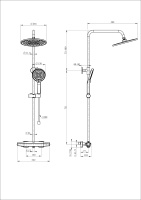 Душевая система с термостатом WONZON & WOGHAND NEO, Белый матовый (WW-B3045-A-MW) - Gidratop.ru изображение