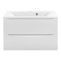 База под раковину Mia 800 подвесная, 2 выкатных ящика soft close, G.White - Gidratop.ru изображение