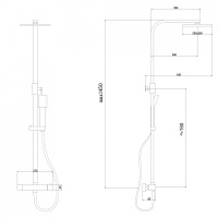 Душевая стойка ABBER Daheim AF8260SPL с термостатом без излива, сатин - Gidratop.ru изображение