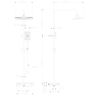 Душевая система WONZON & WOGHAND, Темный графит (WW-AE33110-BGG) - Gidratop.ru изображение