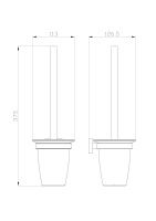 Туалетный ершик в комплекте WONZON & WOGHAND GRAFFITY, Темный графит (WW-9329) - Gidratop.ru изображение