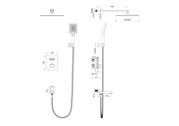Душевая система с термостатом встраиваемая WONZON & WOGHAND, Хром (WW-88929003-CR) - Gidratop.ru изображение