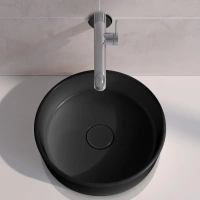 Раковина Keuco Stageline 32880570400, 40 x 40 см, керамика, цвет черный - Gidratop.ru изображение