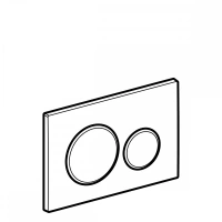 Клавиша Geberit Sigma Type 20 115.882.JT.1, двойной смыв, белый/глянцевый хром (не оставляет отпечатки пальцев) - Gidratop.ru изображение