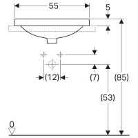 Раковина Geberit Variform 500.718.01.2, 55 x 40 см, белая - Gidratop.ru изображение