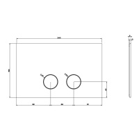 GESSI клавиша смыва для унитаза, двойная, для систем инсталляций Geberit Sigma8 и Sigma12, цвет черный матовый - Gidratop.ru изображение