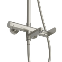 STYLUS-CVD-IN Душевая стойка со смесителем и изливом, сатин - Gidratop.ru изображение