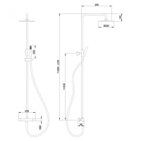 Душевая стойка ABBER Wasser Kreis AF8160GL с термостатом без излива, золото матовое - Gidratop.ru изображение