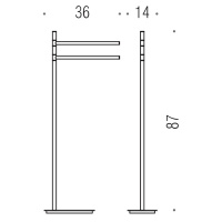 Colombo Square Стойка с аксессуарами 80.4см.,, напольная, цвет: хром - Gidratop.ru изображение