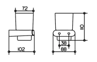 Стакан для щеток Keuco Elegance New 11650 019000 - Gidratop.ru изображение