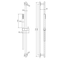 Newform X-STEEL 316 Душевая стойка, ручной душ, шланг 150 см, цвет: PVD Brushed copper bronze - Gidratop.ru изображение