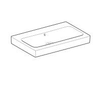 Раковина Geberit iCon 124078000, 75 х 48,5 см, с переливом по центру, без отверстия под смеситель, белая - Gidratop.ru изображение