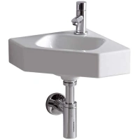 Раковина Geberit iCon 124729000, 46 х 33 см, без перелива, отверстие под смеситель по центру, белая - Gidratop.ru изображение