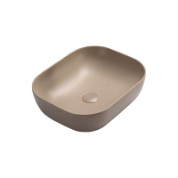 Раковина керамическая Vincea VBS-101MC, 505*405*140, накладная, цвет капучино матовый - Gidratop.ru изображение