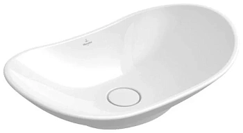 Раковина Villeroy&Boch My Nature Plus 411060R1, 61 х 36 см, Альпийский белый CeramicPlus, на столшеницу