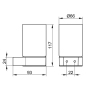 Стакан для зубных щеток Keuco Plan 14950079000, хрустальный, держатель нержавеющая сталь - Gidratop.ru изображение