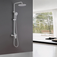 Душевая стойка ABBER Weiss Insel AF8020FWL без излива, белый матовый - Gidratop.ru изображение