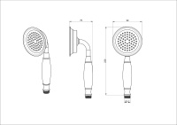 Лейка для душа WONZON & WOGHAND, Хром (WW-88SC07-CR) - Gidratop.ru изображение