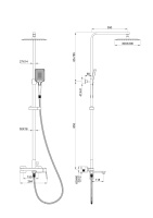 Душевая система WONZON & WOGHAND DIAMOND, Черный матовый (WW-88739011-MB) - Gidratop.ru изображение