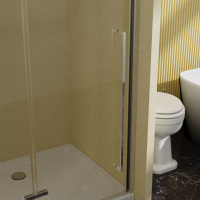 Душевая дверь Slim-N VDPH-5SN900CL, 900, хром, стекло прозрачное - Gidratop.ru изображение