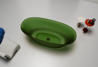 Прозрачная ванна ABBER Kristall AT9707Emerald зеленая - Gidratop.ru изображение