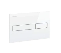 Кнопка смыва Laufen Lis 8.9566.1.000.000.1, 25 х 1 х 16 см, 2 режима, белая - Gidratop.ru изображение