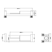 GESSI  INVERSO ACCESSORIES стойка настенная с держателем для туалетной бумаги и ершиком черным, цвет: Brass Brushed PVD - Gidratop.ru изображение