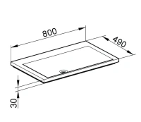 Раковина Keuco Royal Reflex 34061 318000 80 х 49 см без отверстия под смеситель, без перелива, белый - Gidratop.ru изображение