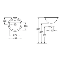 Раковина Villeroy&Boch Loop&Friends 5140 40 D 455 мм - Gidratop.ru изображение