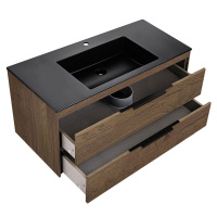 База под раковину Chiara 2D 1000 подвесная, 2 выкатных ящика soft-close, T.Oak - Gidratop.ru изображение