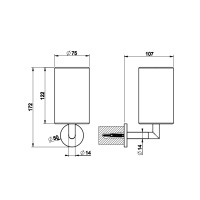 Gessi Ingranaggio стакан настенный белый, цвет: хром - Gidratop.ru изображение