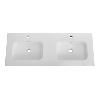 Керамическая раковина с двумя чашами CZR-8095-120-2, 1210x460x170 - Gidratop.ru изображение