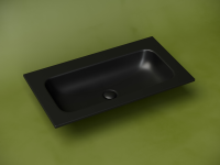 Раковина накладная мебельная Grace прямоугольная без отверстия под смеситель, 810x457x137мм, цвет черный матовый, арт. CN7012MBwx - Gidratop.ru изображение