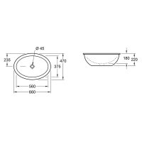 Раковина Villeroy&Boch Loop&Friends 61613001, 56 x 37.5 см, врезная снизу, цвет альпийский белый - Gidratop.ru изображение
