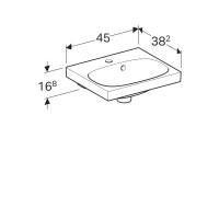 Раковина Geberit Acanto 500.636.01.2, 45 х 38,2 см, белая - Gidratop.ru изображение