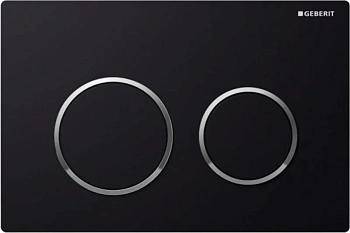 Кнопка Geberit Omega Type 20 115.085.KM.1, черная, глянцевый хром