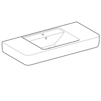 Раковина Geberit Renova 125100000 Plan, 100 х 48 см, белая - Gidratop.ru изображение