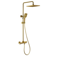 Душевая стойка Next VSFS-1N1TBG термостатическая, брашированное золото - Gidratop.ru изображение